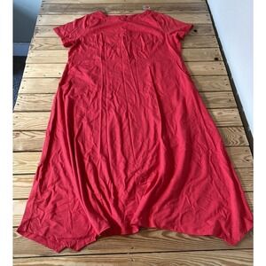 NEW Joan Rivers Back Button Knit Midi Dress Size 1X Women’s Red